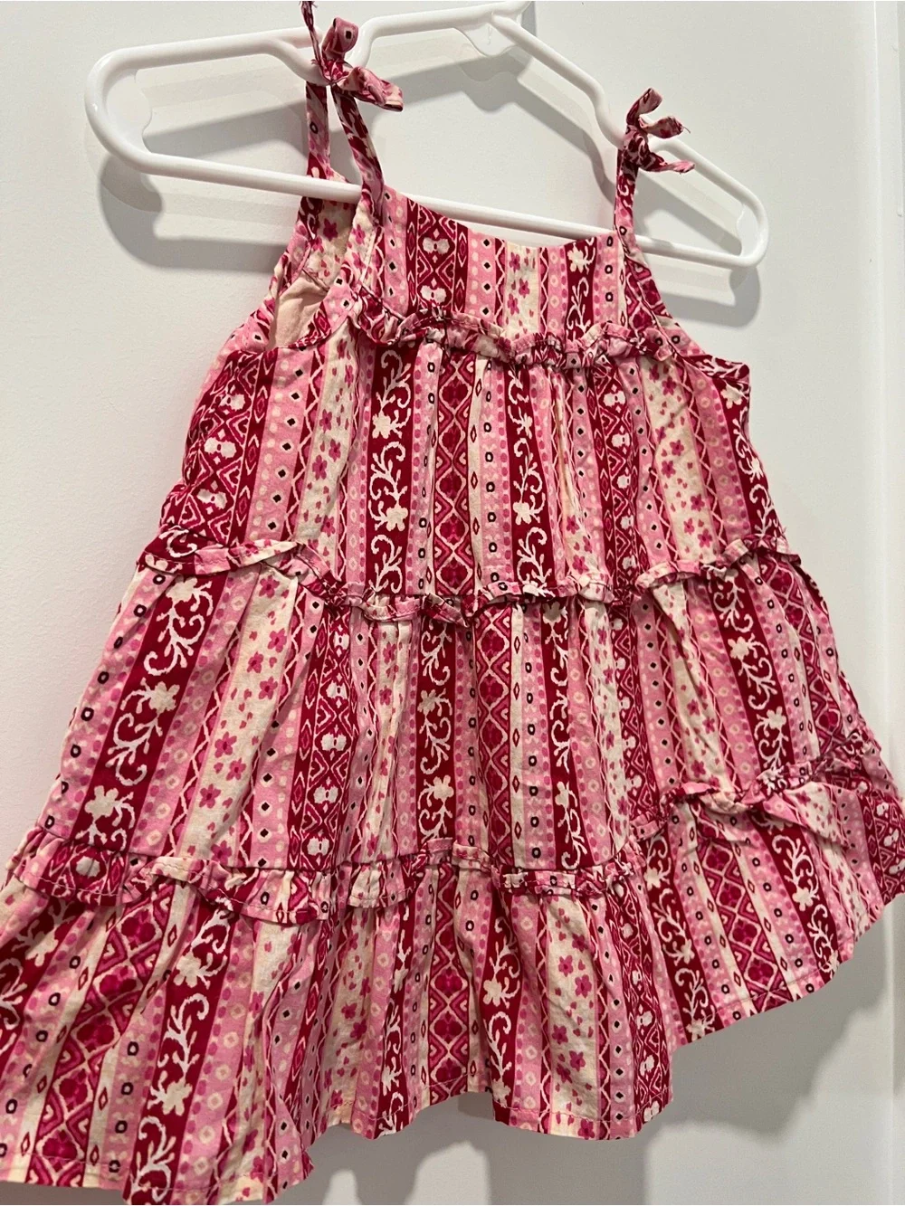The Children’s Place Tiered Boho Sundress | 3-6 Months | Pink Floral